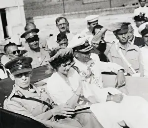 Athens Prints: Royalty Of Greece In Auto During Parade