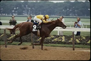 Ruben Hernandez and Horse Winning Belmont Stakes
