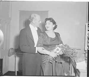 Rudolf Bing Congratulating Lucine Amara