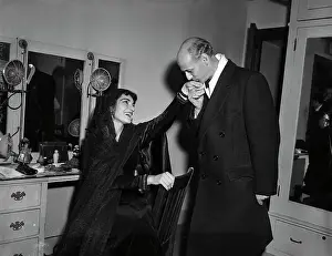 Congratulating Prints: Rudolf Bing Kisses Hand Of Maria Callas