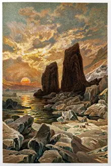 Rudolf Island of Franz Josef Land with Cape Stolbowoi ( Cap of Columns ), Russia