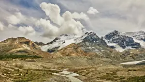 Rugged Canadian Rocky mountains in Jasper National Park