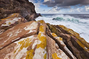 The rugged coastline and turbulent seas around the Cape of Good Hope in South Africa
