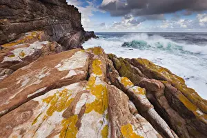 The rugged coastline and turbulent seas around the Cape of Good Hope in South Africa