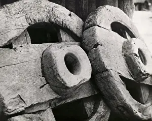 Photographic Study Prints: Rugged old Wooden Wheels