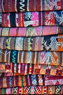 Images Dated 16th May 2012: Rugs for sale in the street market of Purmamarca