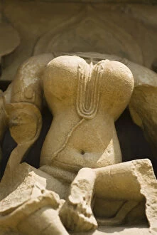 Ruin of a sculpture, Kandariya Mahadeva Temple, Khajuraho, Chhatarpur District, Madhya Pradesh, India