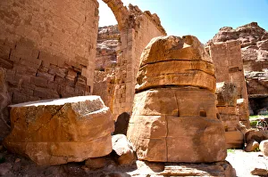 Images Dated 8th April 2010: Ruined Roman Theatre of Petra Jordan