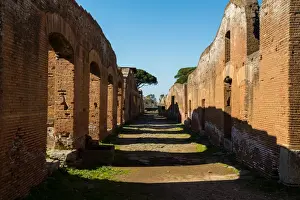 Ruined City Prints: The ruins of the Ancient Roman harbour city of Ostia Antica in Rome, Italy