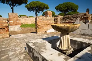 Ruined City Prints: The ruins of the Ancient Roman harbour city of Ostia Antica in Rome, Italy