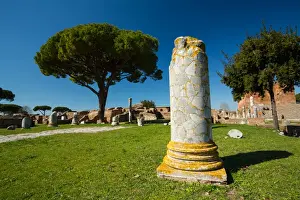 The ruins of the Ancient Roman harbour city of Ostia Antica in Rome, Italy