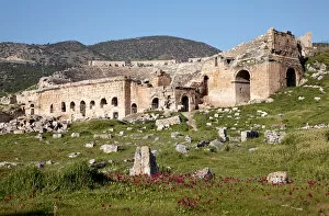 Rangy Collection: Ruins of the ancient theater at Hierapolis, world cultural heritage, Turkey