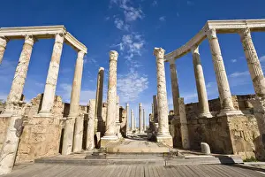 Neglected Prints: Ruins of the ancient theatre of Leptis Magna, Libya, North Africa