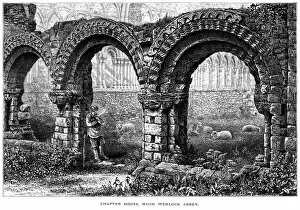 Henry VIII (1491-1547) Gallery: Ruins of the Chapter House, Much Wenlock Abbey, Shropshire, England