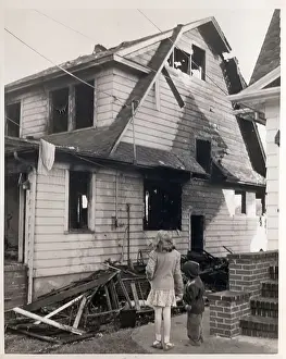 Burned Prints: Ruins of Charred House