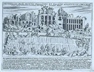 Decayed Prints: Ruins of the Palace of Augustus and the Circus Maximus on the Palatine Hill