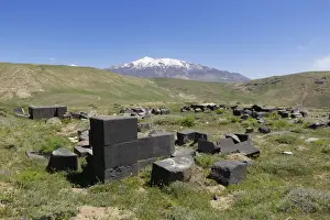 Fort Prints: Ruins of the Urartian palace fortress of Kef Kalesi or Kefkalesi