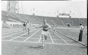 Runner Crossing Finish Line