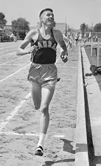 Runner Wes Santee Winning 1, 500-Meter
