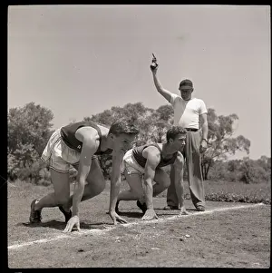 Jogger Prints: Runners at the Starting Line