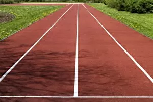 Running track with two lanes