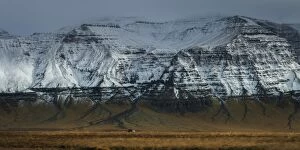 Images Dated 27th October 2013: a rural road and mountain in Iceland