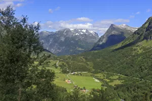 Images Dated 18th July 2011: Rural scene with mountains, Geiranger, Norway