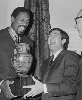 Bill Russell and Carl Yastrzemski Laughing
