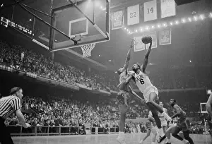 Bill Russell Prints: Bill Russell Going up for Basket