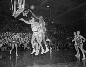 Bill Russell Prints: Bill Russell Playing Hard in Basketball Game