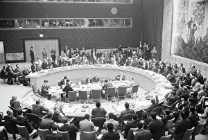 Legislative Chamber Prints: Russian Ambassador Ignores U.N. Proceedings