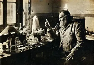 Laboratory Prints: Russian Bacteriologist in Lab
