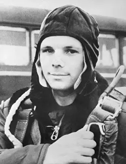 Flight Helmet Prints: Russian Cosmonaut Yuri Gagarin