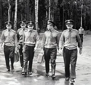 Cosmonaut Prints: Russian Cosmonauts Walking Together