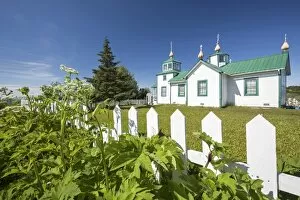 Images Dated 13th July 2011: Russian Orthodox church of The Transfiguration of Our Lord, Ninilchik, Kenai, Alaska, United States