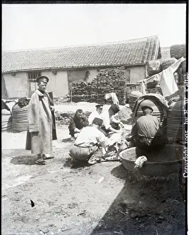 Clothesline Prints: Russian Prisoners Washing Clothes