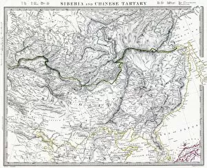 Images Dated 3rd May 2016: Russian Siberia and Chinese Tartary 1846 Map