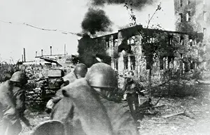 Russian Soldiers amid Battle