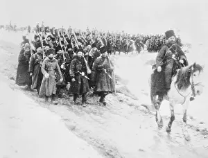 Procession Prints: Russian Soldiers Marching in Winter