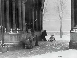 Rebellion Prints: Russians Seen From Behind Firing Guns
