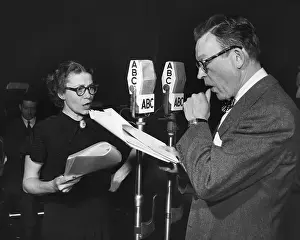 Ruth Gordon Prints: Ruth Gordon and Fred Allen on ABC Radio