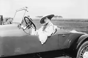 Premier Prints: Ruth McDonald in Driver's Seat with Fur