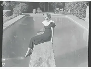 Ruth Selwyn Posing on Springboard