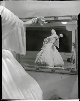 Denis Prints: Ruth St. Denis Dancing in Front of Mirror