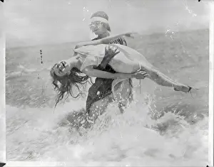Ruth St. Denis Dancing with Another in Sand