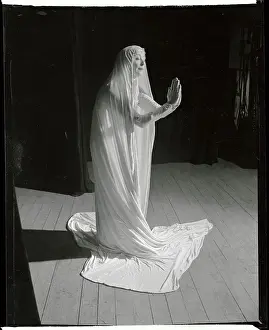 Denis Prints: Ruth St. Denis with Hands Clasped and Body Veiled