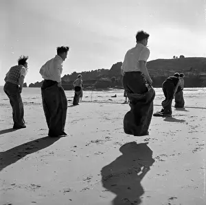 Sporting Oddities Prints: Sack Race