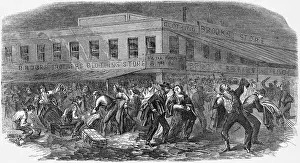 Rioter Prints: Sacking Brook's Clothing Store Newspaper Illustration