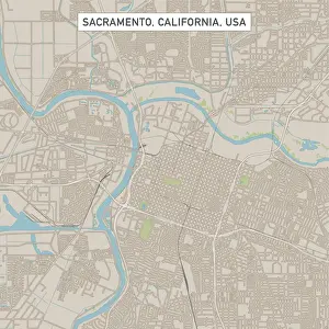 Sacramento California US City Street Map