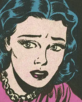 Tension Prints: Sad Woman